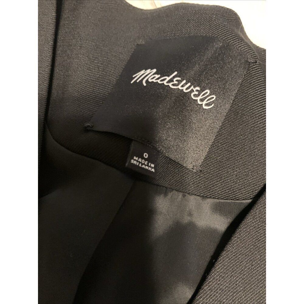 Madewell Womens Solid Black Button Down Work Care… - image 3